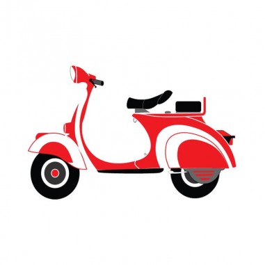 Αυτοκόλλητα τοίχου Αντίκα - Vespa Bike