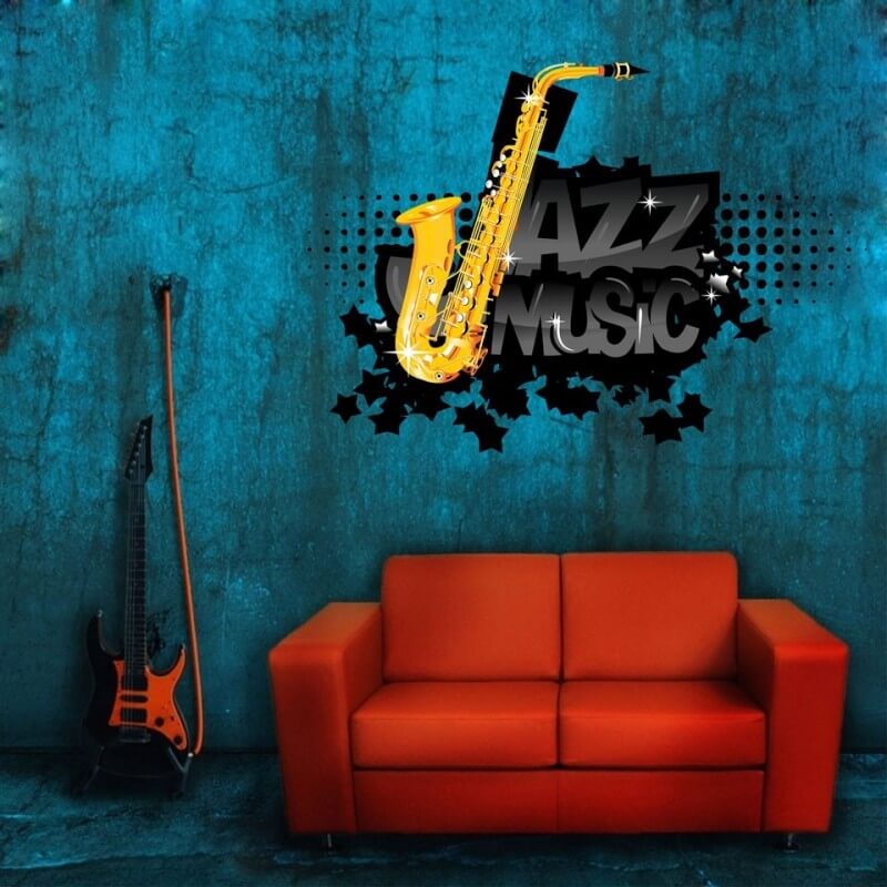 Αυτοκόλλητα τοίχου Jazz music