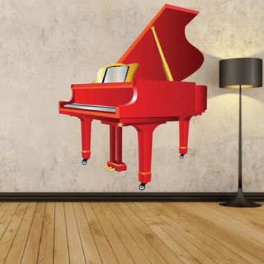 Αυτοκόλλητα τοίχου Κόκκινο πιάνο