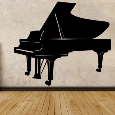 Αυτοκόλλητα τοίχου Μαύρο Πιάνο