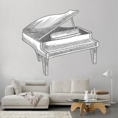 Αυτοκόλλητα τοίχου Πιάνο σε σχέδιο