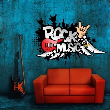 Αυτοκόλλητα τοίχου Rock music