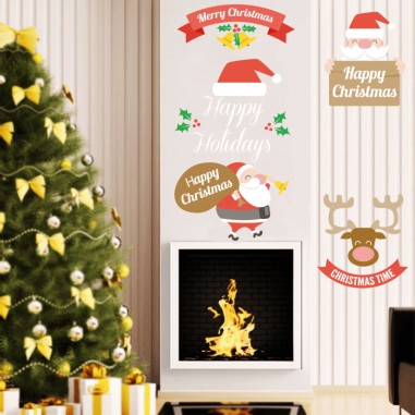 Αυτοκόλλητα τοίχου Xριστουγεννιάτικες ευχές παντού