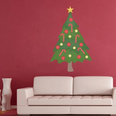 Αυτοκόλλητα τοίχου Χριστουγεννιάτικο δέντρο με γλυκά