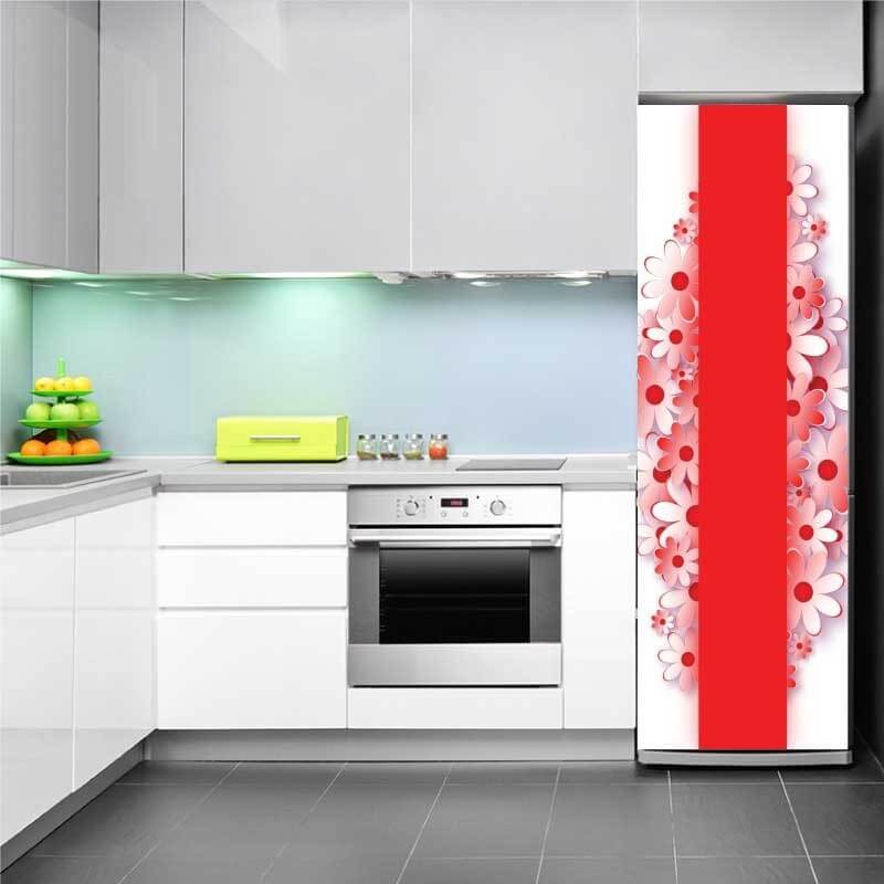 Αυτοκόλλητο ψυγείου Κόκκινες μαργαρίτες