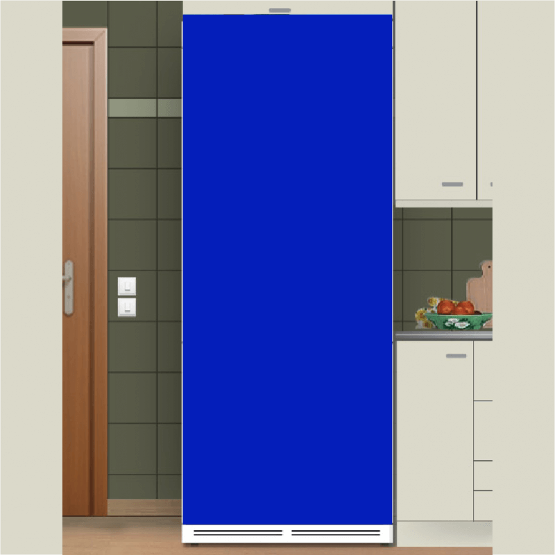 Αυτοκόλλητο ψυγείου μπλε