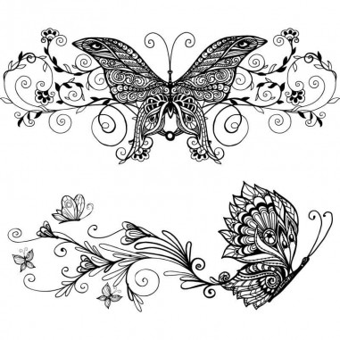 Αυτοκόλλητο τοίχου Decorative butterflies