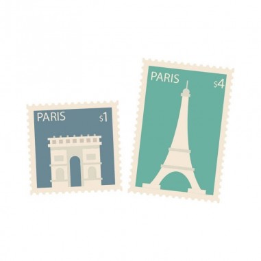 Αυτοκόλλητο τοίχου Γραμματόσημα Παρίσι