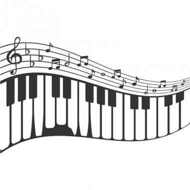 Αυτοκόλλητο τοίχου Πλήκτρα πιάνου