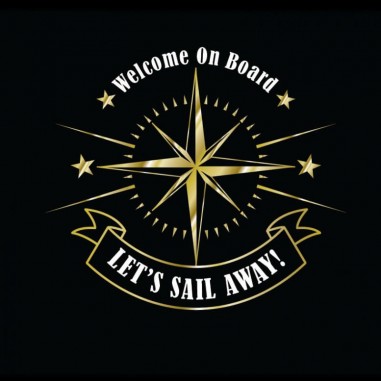 Αυτοκόλλητο τοίχου χρυσό Sail 4