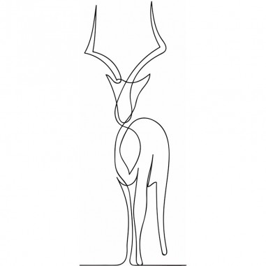 Πίνακας σε καμβά Line Art Antelope