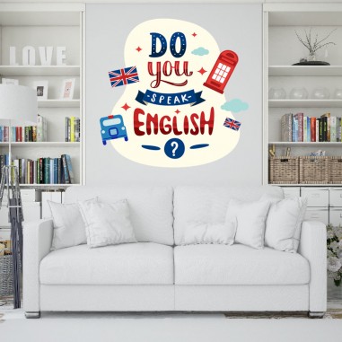 Αυτοκόλλητα τοίχου με Φράσεις Do you speak english