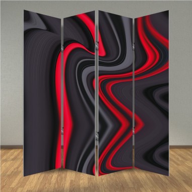 Παραβάν Abstract black and red