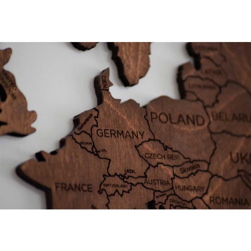 Πίνακας σε καμβα Απεικόνιση ξύλινου χάρτη