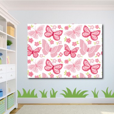 Πίνακας Πεταλούδες ροζ
