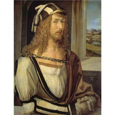 Πίνακας σε καμβά Albrecht Dürer - Self Portrait - 1498