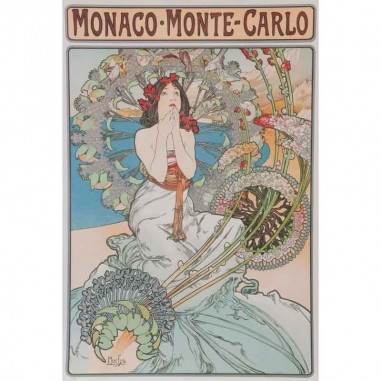 Πίνακας σε καμβά Alphonse Mucha - Monaco Monte Carlo (1897)