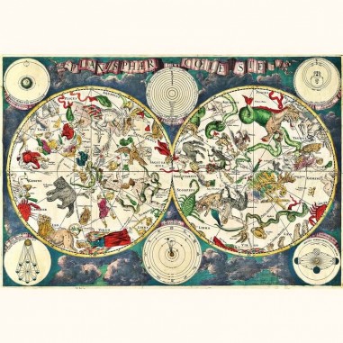 Πίνακας σε καμβά Αστρολογικός Χάρτης