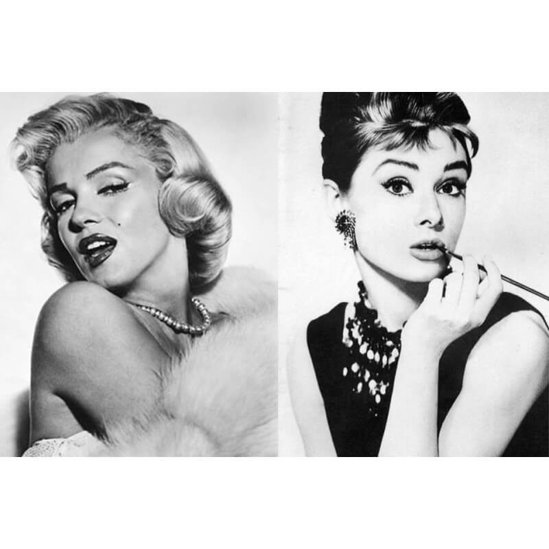 Πίνακας σε καμβά Audrey Hepburn & Marilyn Monroe