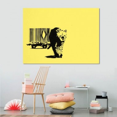 Πίνακας σε καμβά Banksy - Barcode