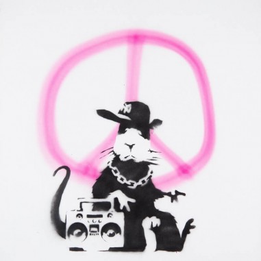 Πίνακας σε καμβά Banksy - Gangster Rat