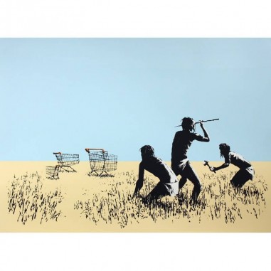 Πίνακας σε καμβά Banksy - Trolley Hunters