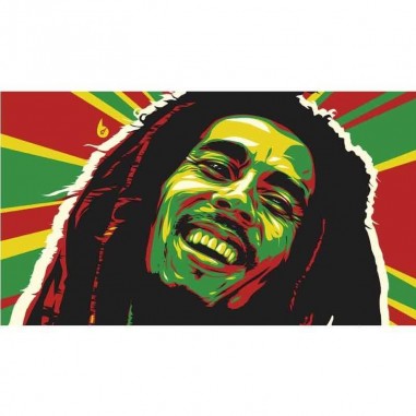Πίνακας σε καμβά Bob Marley Abstract