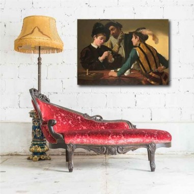 Πίνακας σε καμβά Caravaggio - The Cardsharps