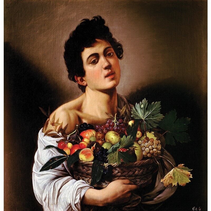 Πίνακας σε καμβά Caravvagio - Boy with a Basket of Fruit