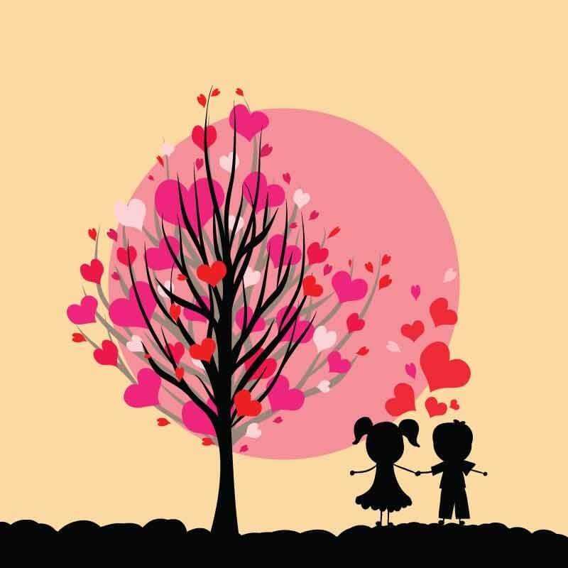 Πίνακας σε καμβά Δέντρο της αγάπης