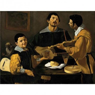 Πίνακας σε καμβά Diego Velazquez - The three musicians