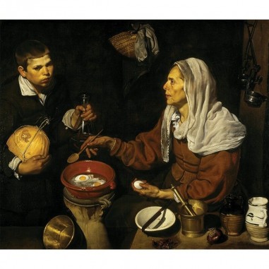 Πίνακας σε καμβά Diego Velázquez - Old Woman Frying Eggs