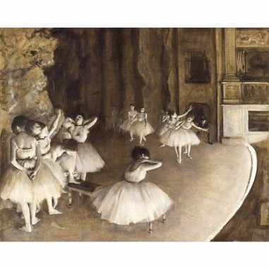 Πίνακας σε καμβά Edgar Degas - Ballet Rehearsal on Stage