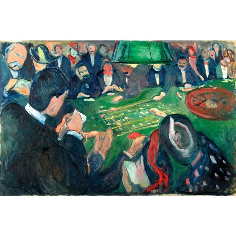 Πίνακας σε καμβά Edvard Munch - At the Roulette Table in Monte Carlo