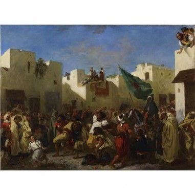 Πίνακας σε καμβά Eugène Delacroix - Fanatics of Tangier - 1838