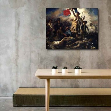 Πίνακας σε καμβά Eugène Delacroix - Liberty Leading the People - 1830