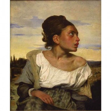 Πίνακας σε καμβά Eugène Delacroix - Orphan Girl at the Cemetery - 1823