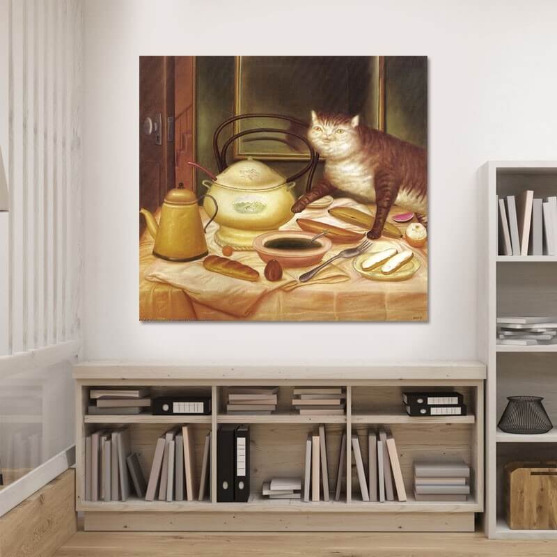 Πίνακας σε καμβά Fernando Botero - Still Life with Green Soup