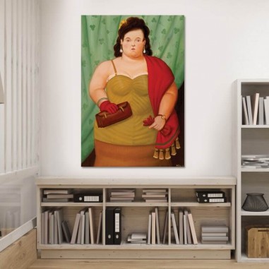 Πίνακας σε καμβά Fernando Botero - Woman with her Purse