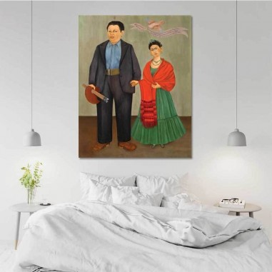 Πίνακας σε καμβά Frida Kahlo - Frida and Diego Rivera