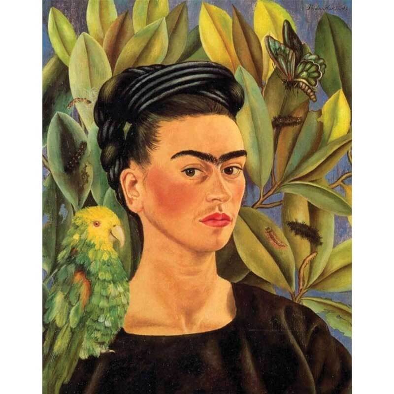 Πίνακας σε καμβά Frida Kahlo - Selfportrait with Bonito
