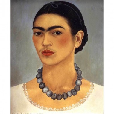 Πίνακας σε καμβά Frida Kahlo - Selfportrait with Necklace