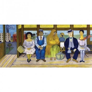 Πίνακας σε καμβά Frida Κahlo - The Bus