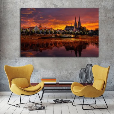 Πίνακας σε καμβά Germany Sunset