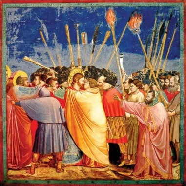 Πίνακας σε καμβά Giotto de Bandone - Kiss of Judas - 1304