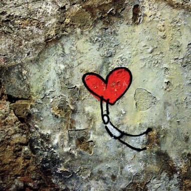 Πίνακας σε καμβά Graffiti Καρδιά