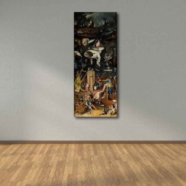 Πίνακας σε καμβά Hieronymus Bosch - Hell panel from The Garden of Earthly Delights