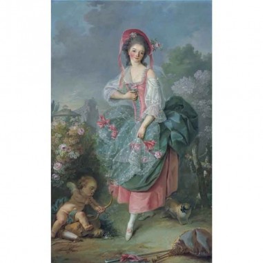 Πίνακας σε καμβά Jacques Louis David - Mademoiselle Guimard as Terpsichore - 1774