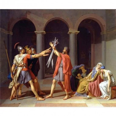Πίνακας σε καμβά Jacques Louis David - Oath of the Horatii - 1786