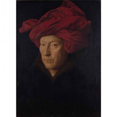 Πίνακας σε καμβά Jan van Eyck - Portrait of a Man in a Turban
